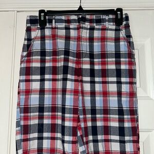 Children’s Plaid Shorts - Red, Blue, and White